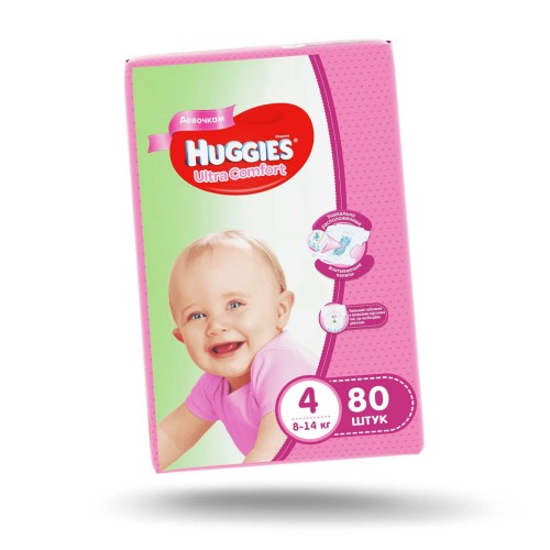 Huggies UC Giga Girl Diapers (4) 8-14 kg 80x2