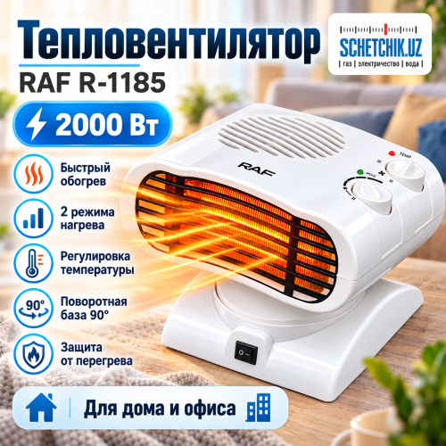 Обогреватель тепловентилятор RAF R-1185 (2000W)
