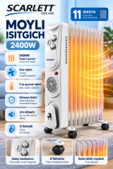 Обогреватель масляный электрический Scarlett 11-секций (2400W)