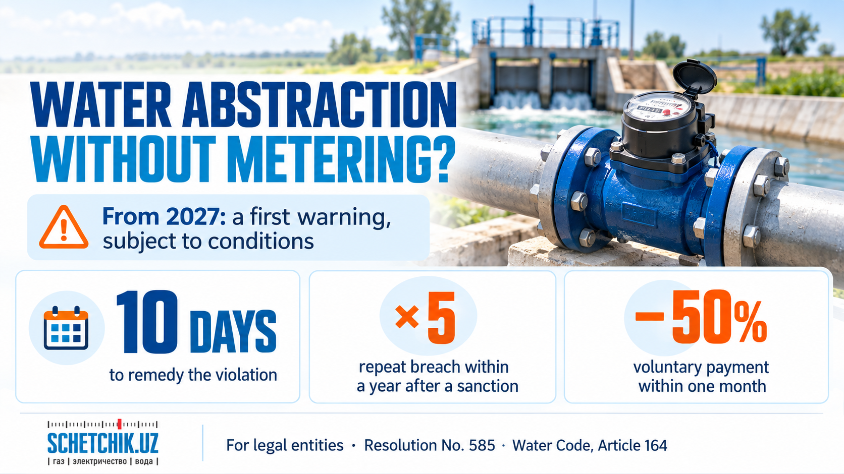 No meter at the water intake? Businesses may get 10 days — but conditions apply